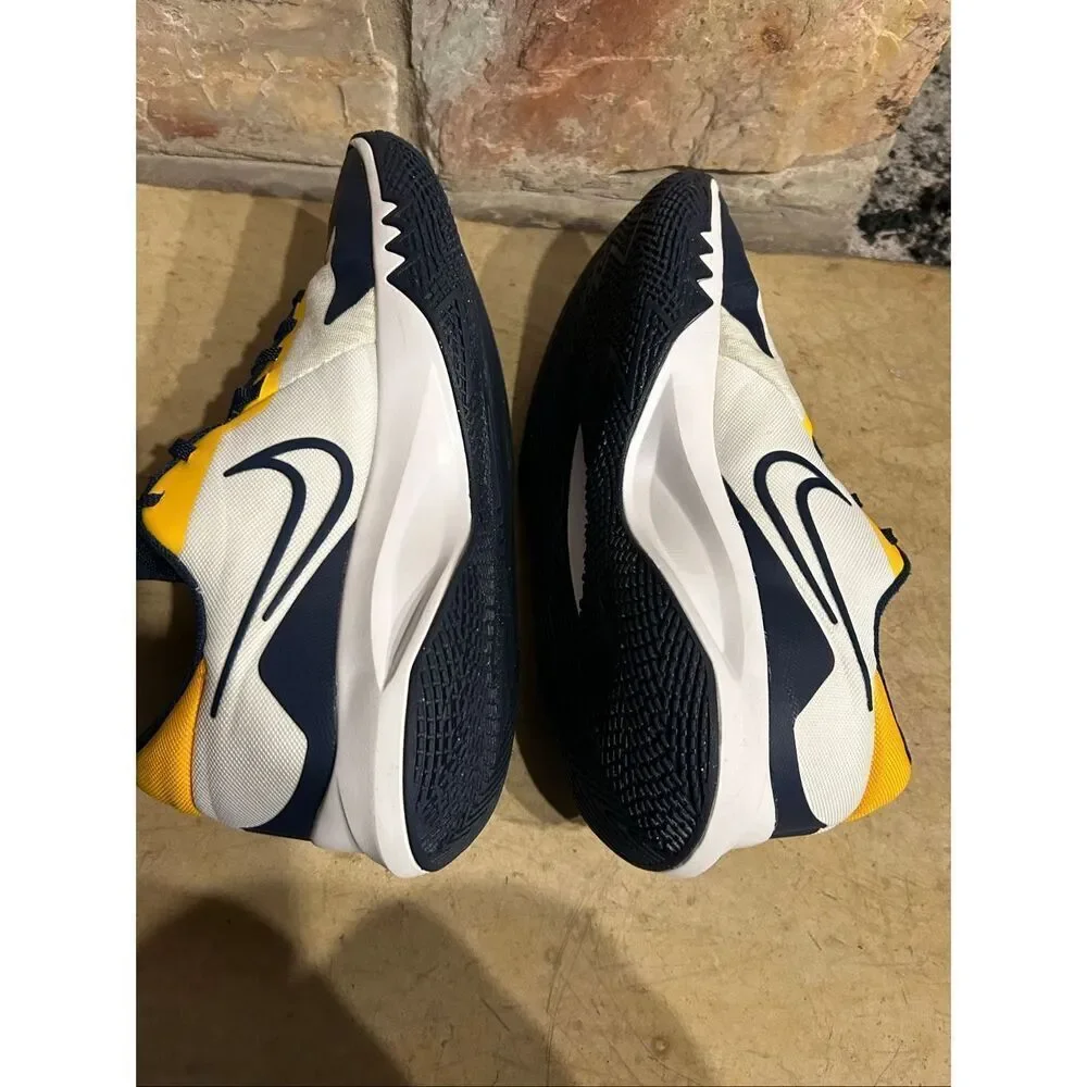 Nike Precision VI Low White Navy Gold Basketball Shoes DD9535-101 Men’s Size 9 U